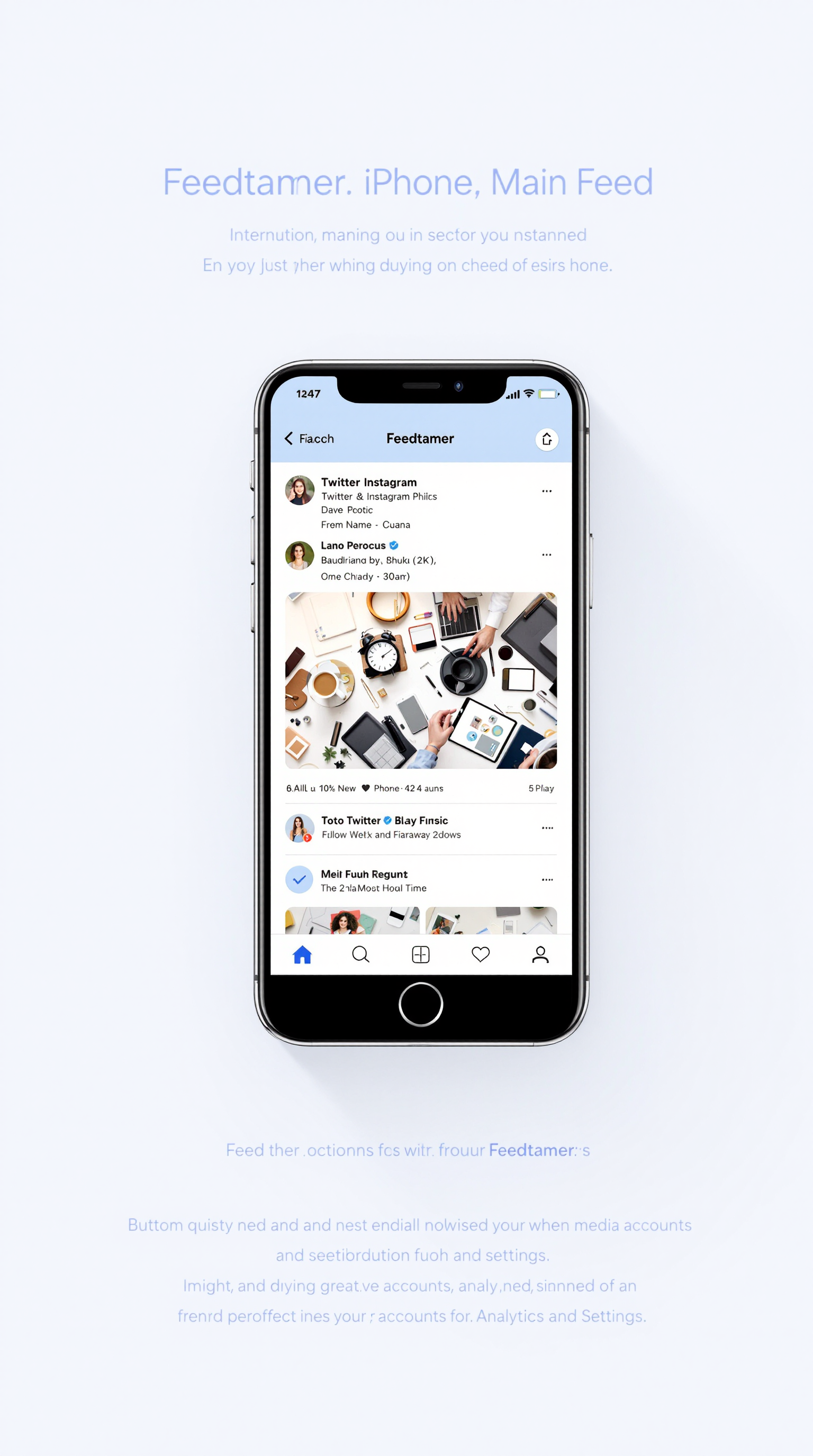 FeedsTamer App Mockup